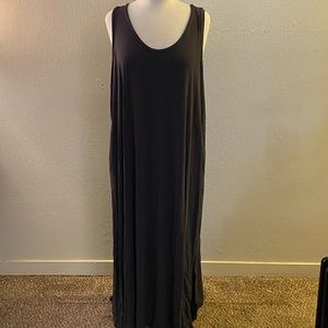Old Navy Sleeveless Gray Midi Shift Dress